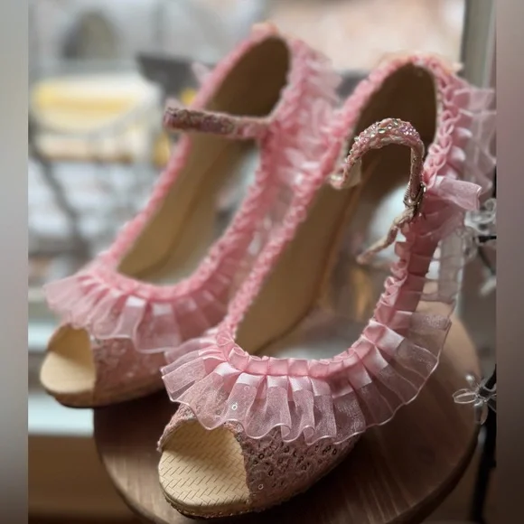 Custom OOAK Hand-Adorned Women’s Statement Heels Platform Pumps Size 42 (US 10) - Picture 6 of 15